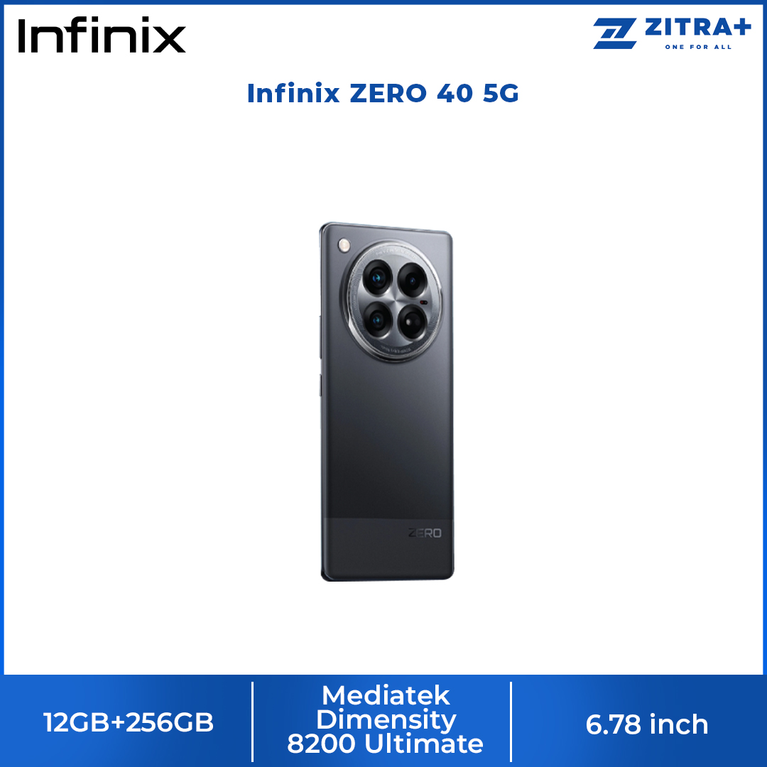 Infinix ZERO 40 5G 12GB+256GB | Android 14 XOS 14.5 | 6.78 inches, FHD+ With Curved Screen | Front & Rear 4K Vlog