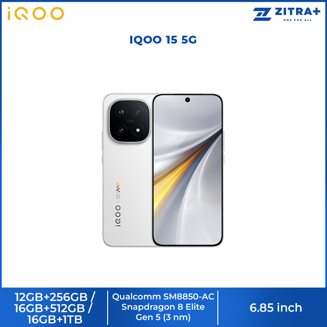 IQOO 15 5G | Snapdragon 8 Elite Gen 5 | Ultra-Large 8K VC Cooling System | 7000mAh Silicon Anode Battery | 100W FlashCharge