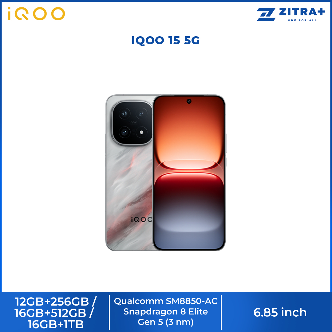 IQOO 15 5G | Snapdragon 8 Elite Gen 5 | Ultra-Large 8K VC Cooling System | 7000mAh Silicon Anode Battery | 100W FlashCharge