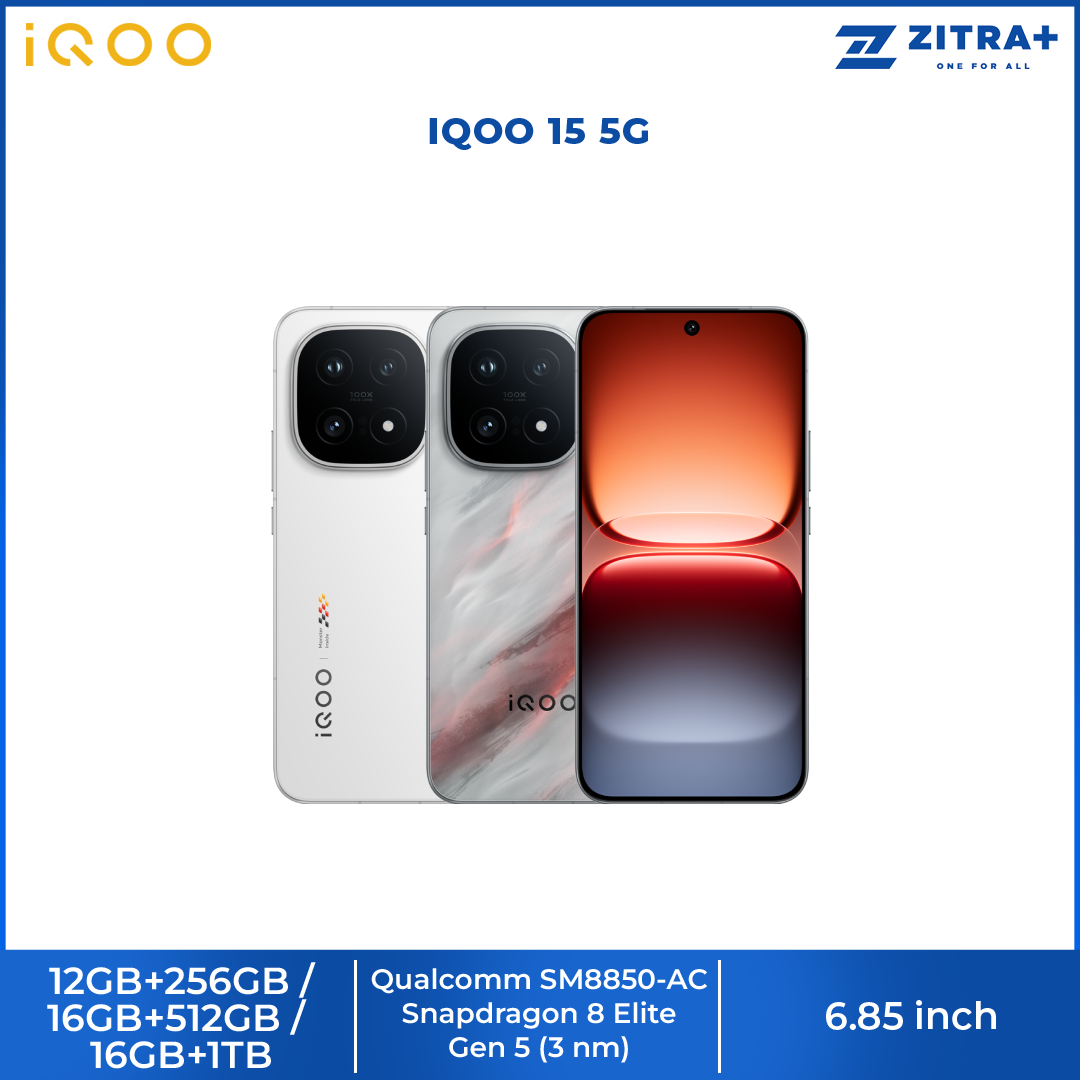 IQOO 15 5G | Snapdragon 8 Elite Gen 5 | Ultra-Large 8K VC Cooling System | 7000mAh Silicon Anode Battery | 100W FlashCharge