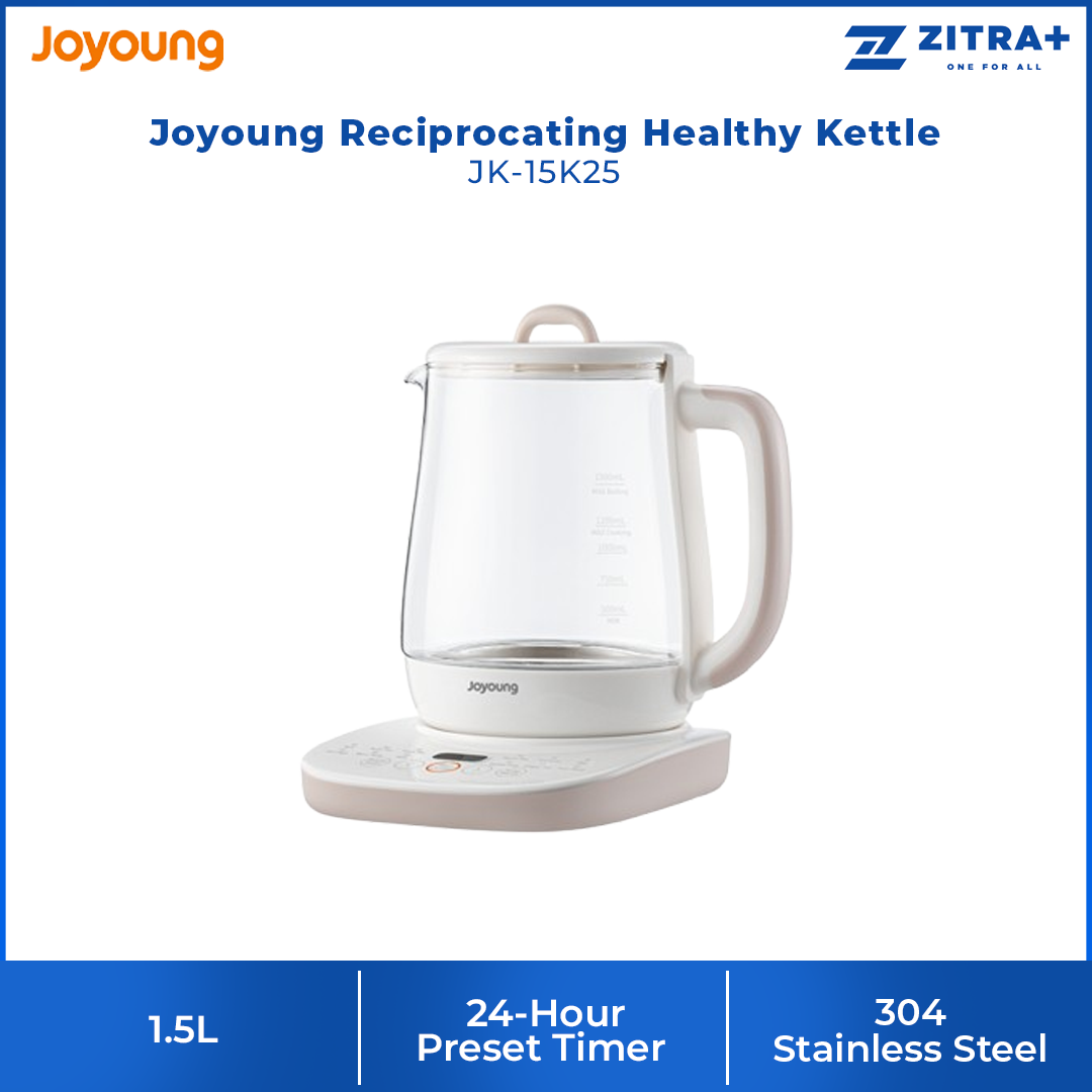 Joyoung 1.5L Reciprocating Healthy Kettle JK-15K25 | 12 Pre-Set Functions | Quiet Boiling Technology