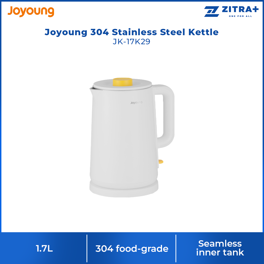 Joyoung 1.7L 304 Stainless Steel Kettle JK-17K29 | Fast Boil | Heat Protection | Easy Clean Design