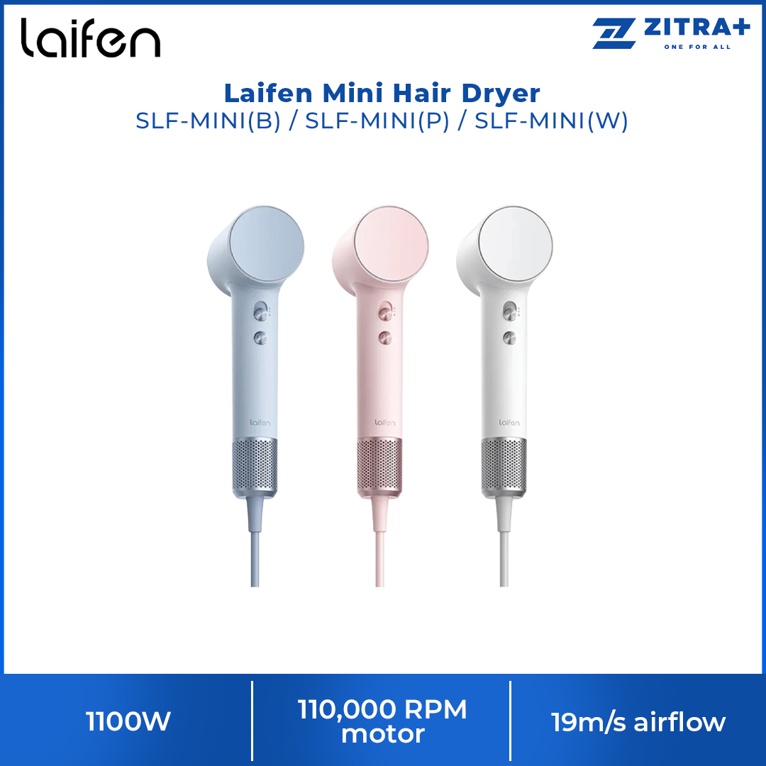 Laifen 1100W Mini Hair Dryer | SLF-MINI | Gentle Drying Mode | Fast drying |  Smart temperature monitoring