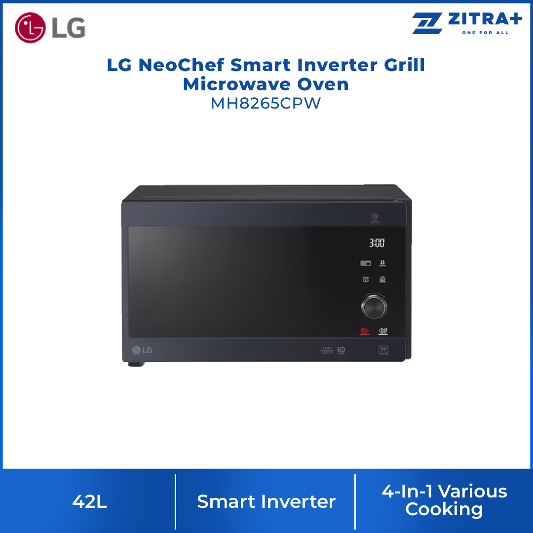 LG 42L NeoChef Smart Inverter Grill Microwave Oven MH8265CPW | Smart Inverter | Fast Cooking | Stable Working