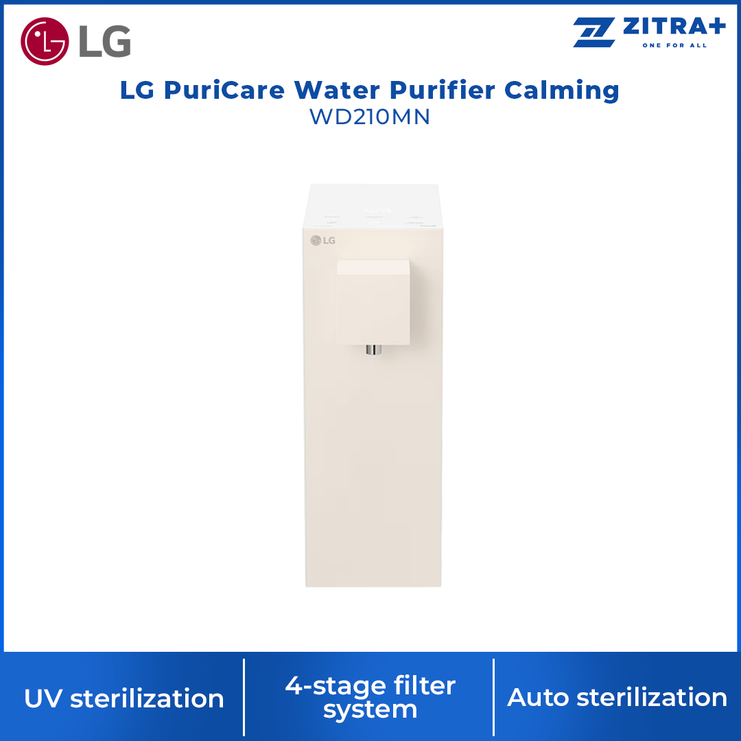 LG PuriCare Water Purifier WD210MN | 4-stage filter system | Auto sterilization | UV sterilization