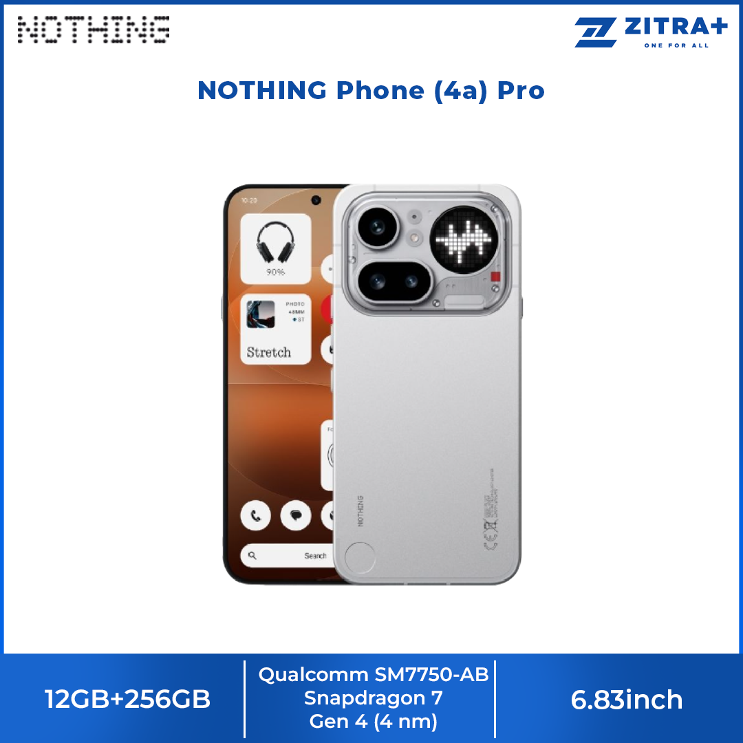 NOTHING Phone (4a) Pro 12GB+256GB | World’s first 140x ultra zoom* | 3 camera system with Sony sensor | Nothing OS with Essential AI tools