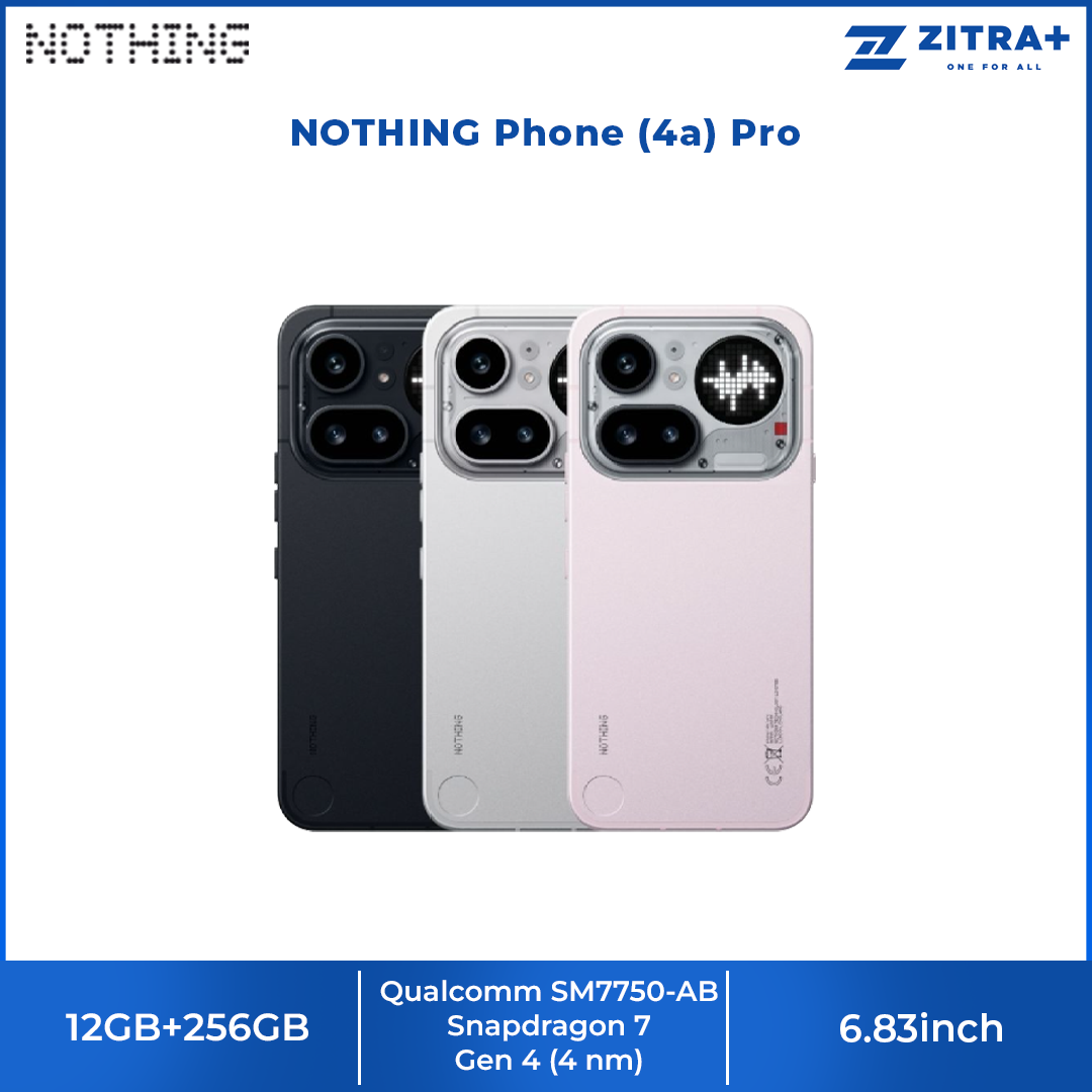NOTHING Phone (4a) Pro 12GB+256GB | World’s first 140x ultra zoom* | 3 camera system with Sony sensor | Nothing OS with Essential AI tools