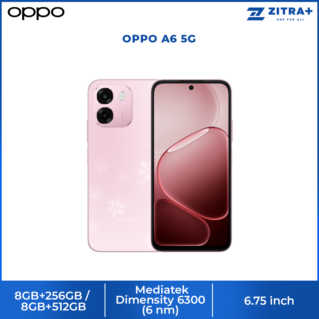 OPPO A6 5G 8GB+256GB / 8GB+512GB | 7000mAh Large Battery + 45W SUPERVOOCTM Flash Charge | IP69 Water and Dust Resistance | SuperCool VC System | 60-month Fluency Protection