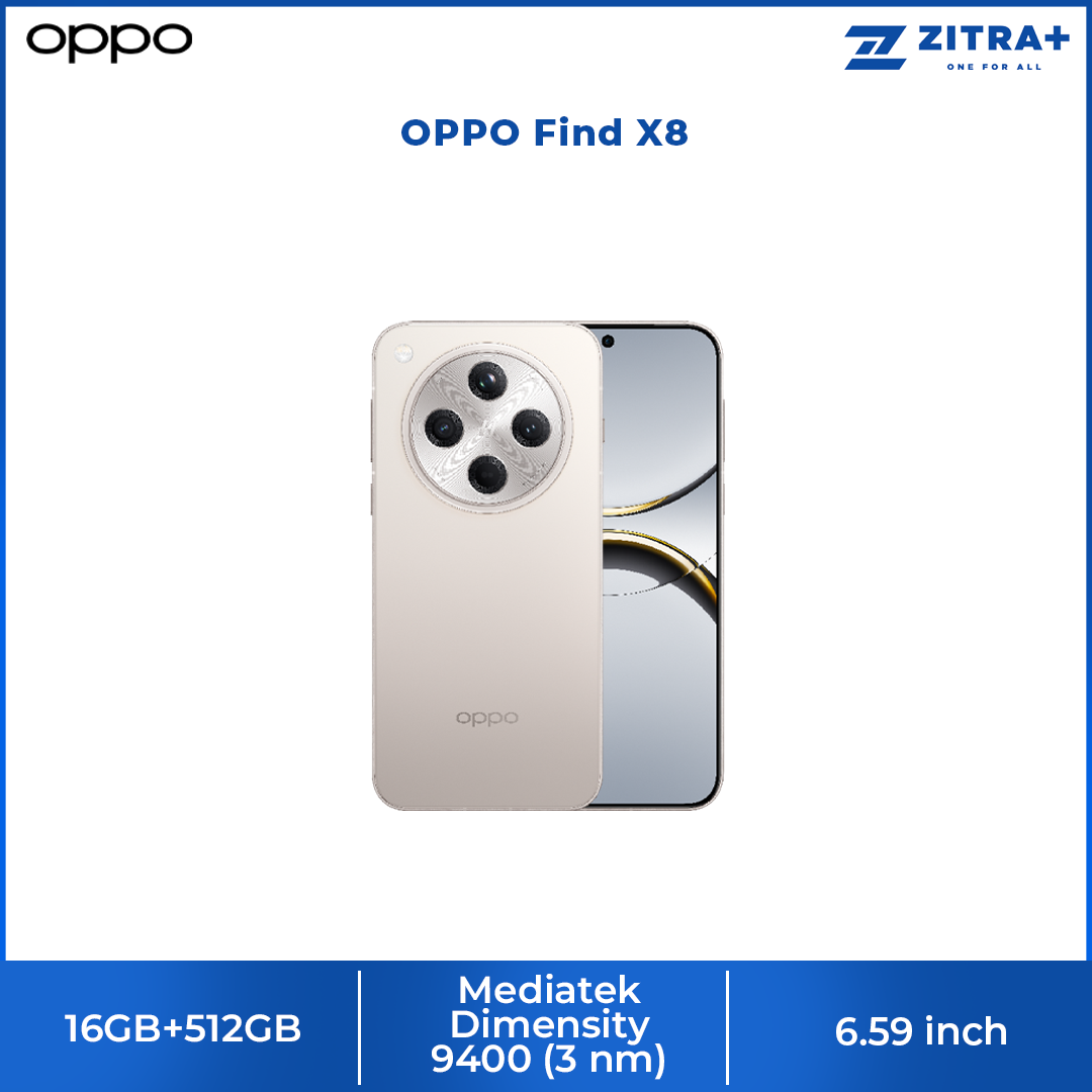 OPPO Find X8 16GB+512GB |  Fast charging 80W | Mediatek Dimensity 9400 | AI Photo Remaster