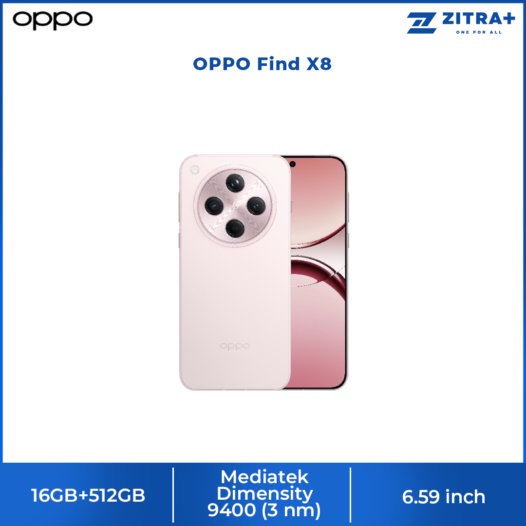 OPPO Find X8 16GB+512GB |  Fast charging 80W | Mediatek Dimensity 9400 | AI Photo Remaster
