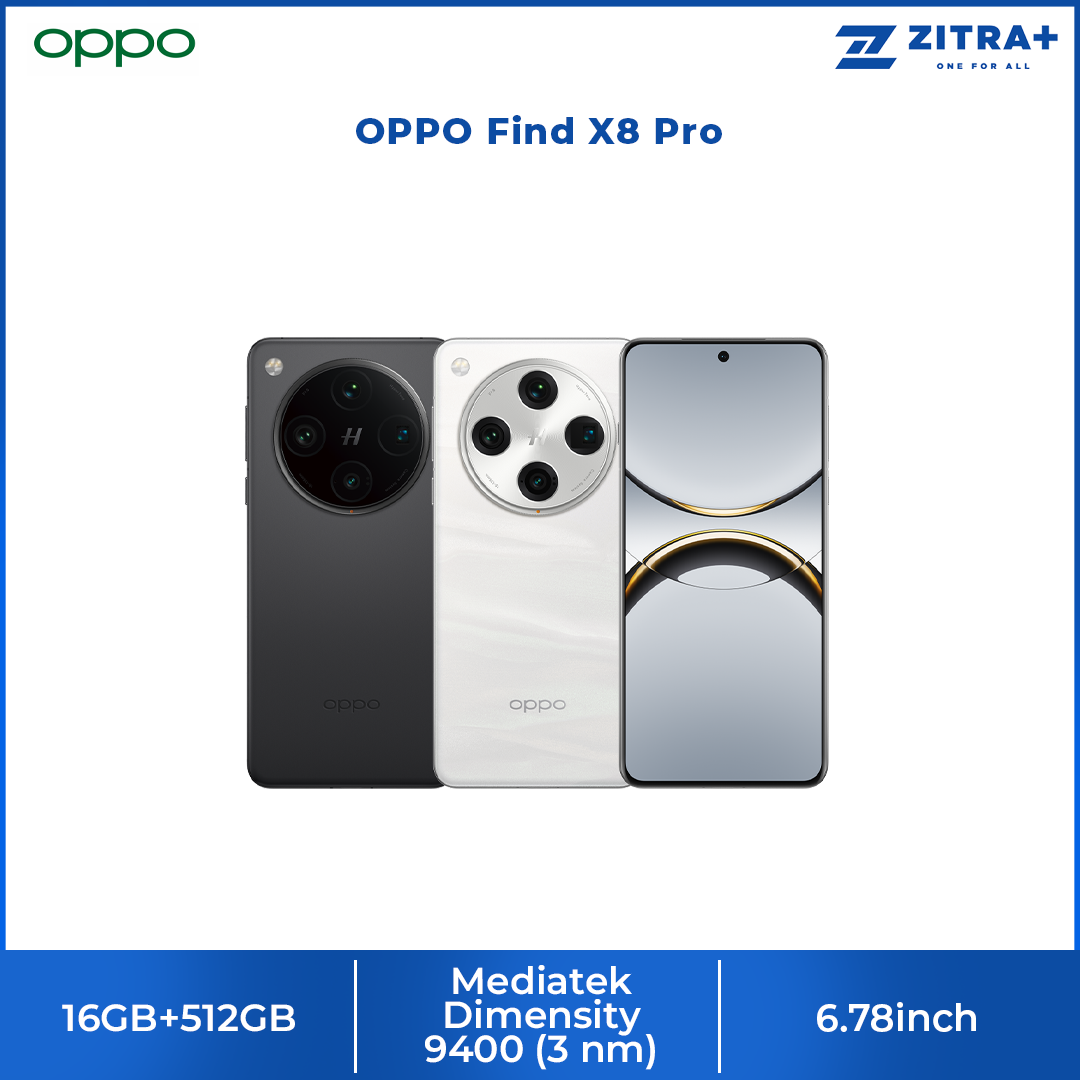 OPPO Find X8 Pro 16GB+512GB | Al Telescope Zoom | Hasselblad Portrait | Al Photo Remaster | 5910mAh Large Battery