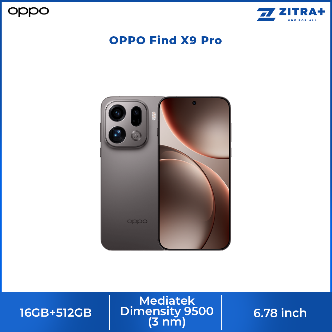 OPPO Find X9 Pro | 200MP Super Zoom | 4K120 fps Dolby Vision | 7500mAh Large Battery | 80W SUPERVOOCTM Flash Charge | True Night Photography