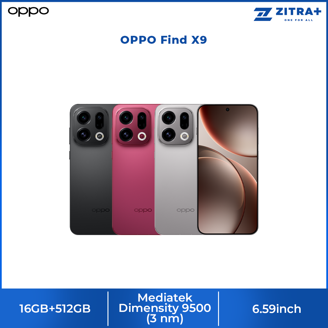 OPPO Find X9 | 120x Super Zoom | 4K 120 fps Dolby Vision | True Night Photography | 7025mAh Large Battery | 80W SUPERVOOCTM Flash Charge