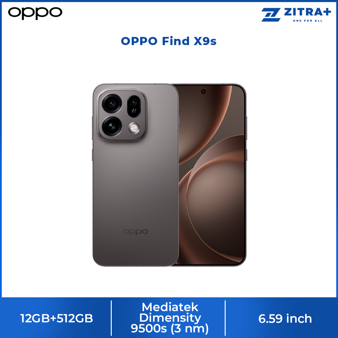 OPPO Find X9s 12GB+512GB | 4K 60fps Dolby Vision Recording | 50MP Ultra-Clear Triple Camera | 7025mAh Large Battery | Trinity Engine x MediaTek Dimensity 9500s