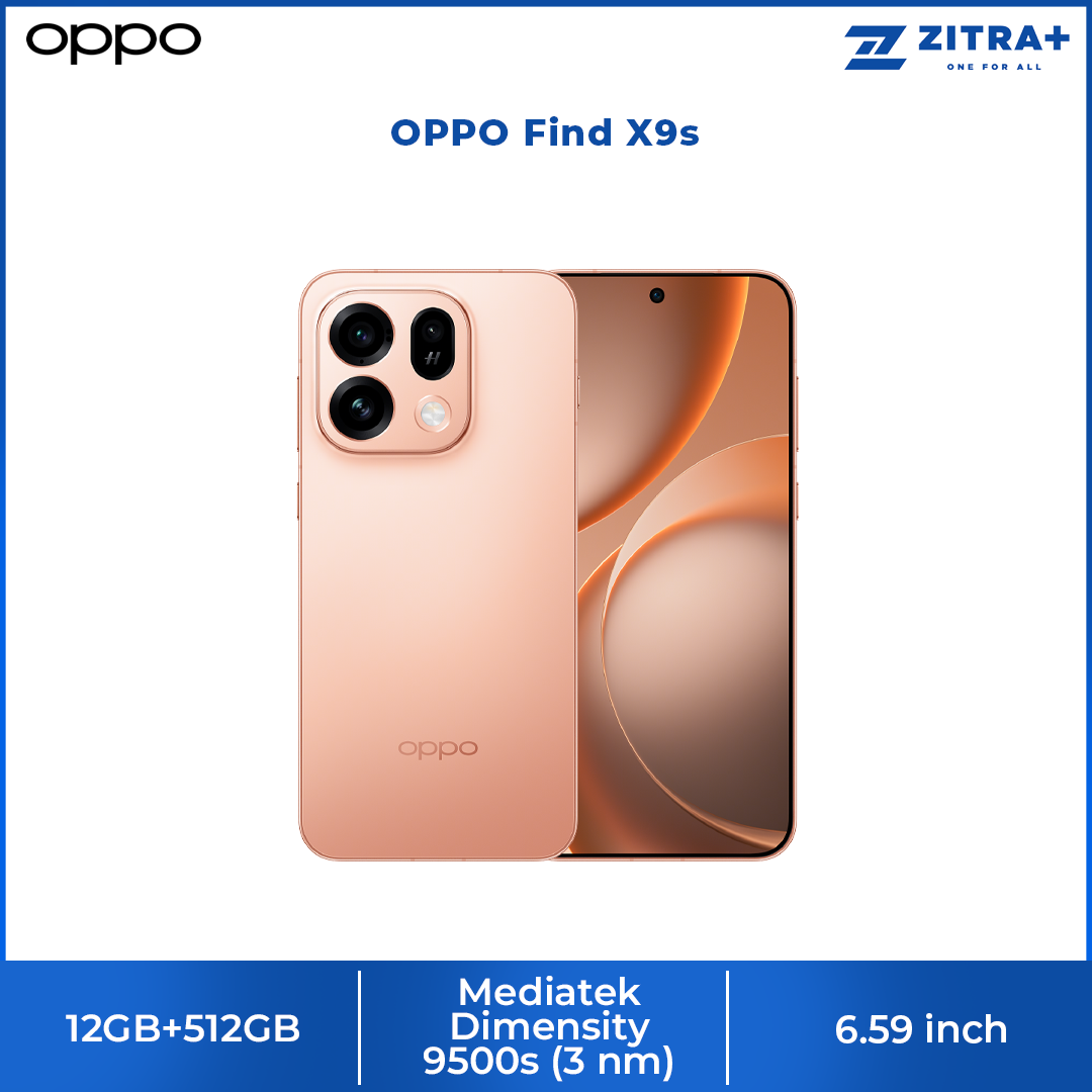 OPPO Find X9s 12GB+512GB | 4K 60fps Dolby Vision Recording | 50MP Ultra-Clear Triple Camera | 7025mAh Large Battery | Trinity Engine x MediaTek Dimensity 9500s
