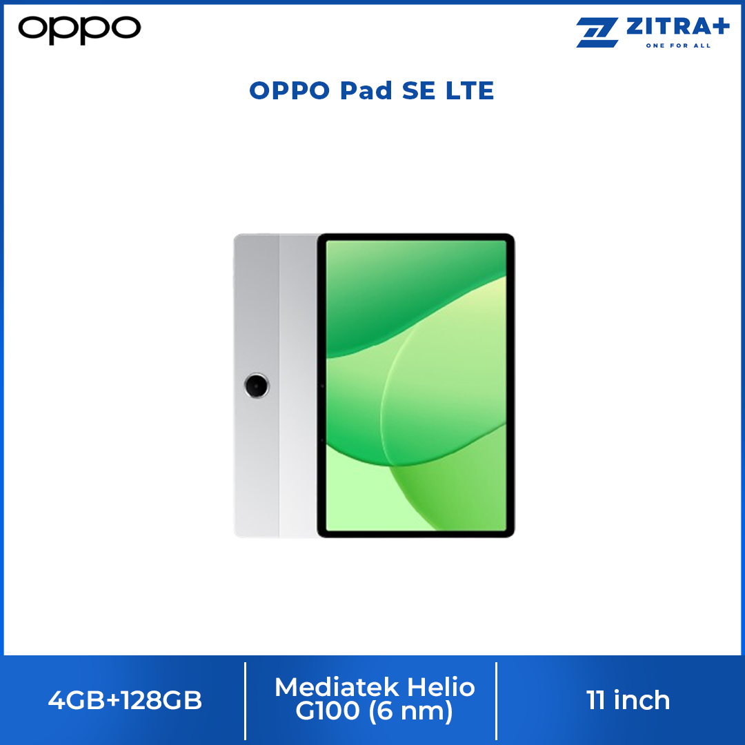 OPPO Pad SE LTE 4GB+128GB Starlight Silver | 9340mAh Long-Lasting Battery | lmmersive Eye-Care Display | Personalized Kids Mode