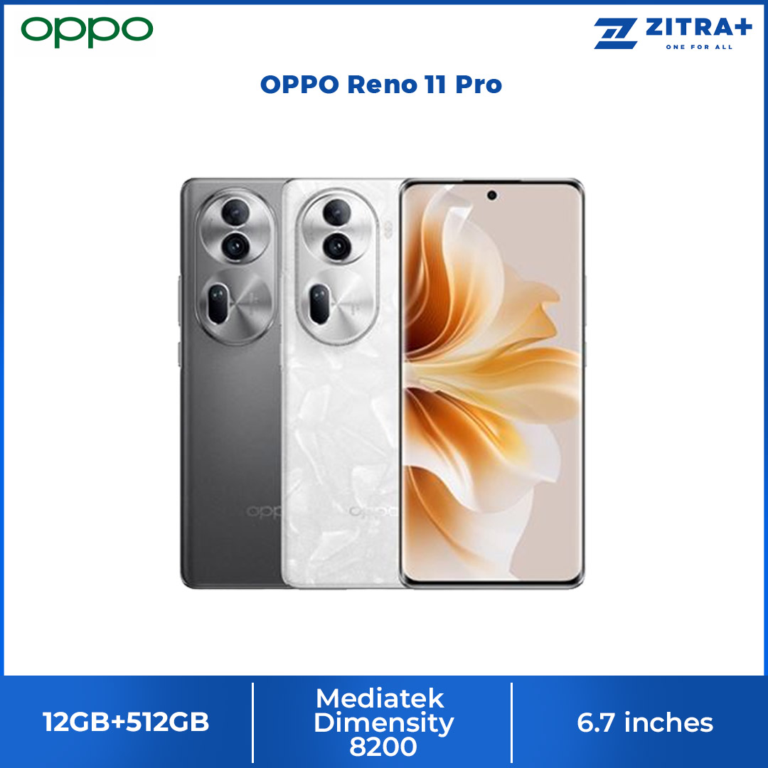 OPPO Reno11 Pro 12GB+512GB | 120Hz 3D Curved Screen | 80W SUPERVOOC | 4K Ultra-Clear Video | Smartphone with 1 Year warranty
