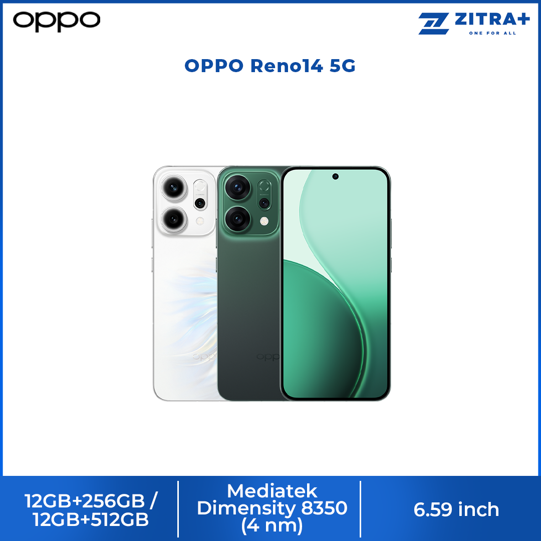 OPPO Reno14 5G | 50MP 3.5x Telephoto Camera | Multi-Focal-Length 4K 60fps HDR Video | 6000mAh Battery | 80W Flash Charge