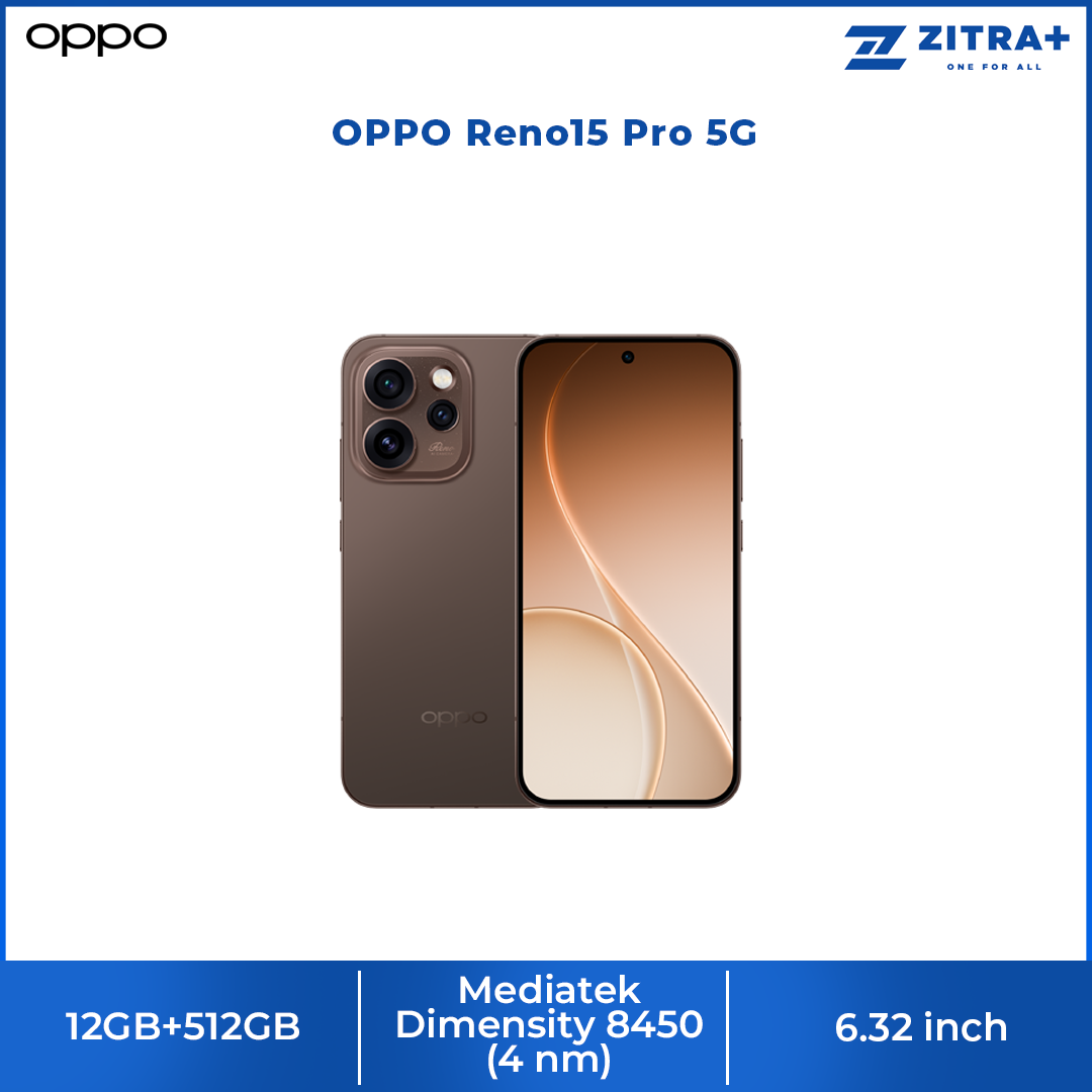 OPPO Reno15 Pro 5G | 200MP Ultra-Clear Main Camera | 80W SUPERVOOC™ Flash Charge | MediaTek Dimensity 8450 Platform