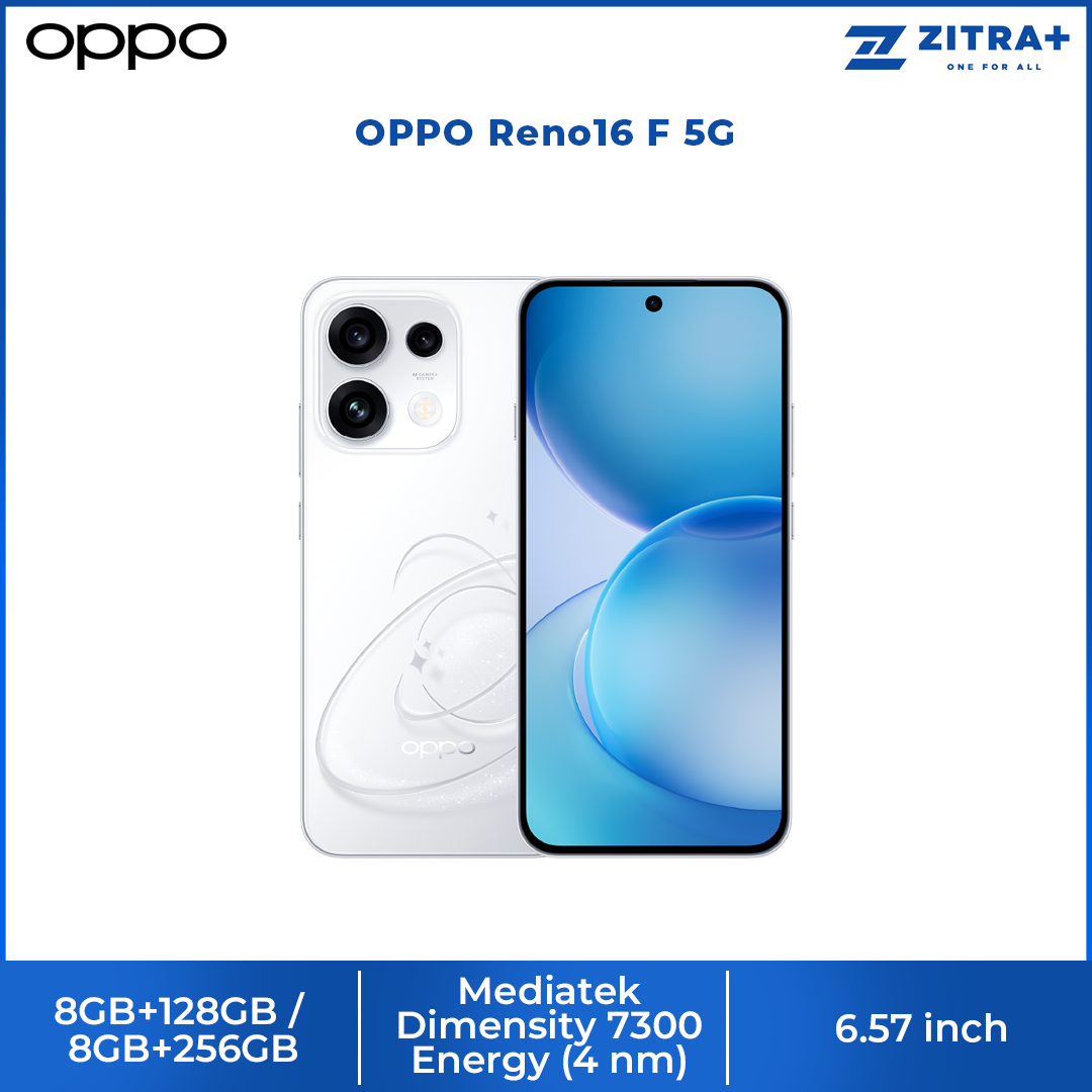 OPPO Reno16 F 5G 8GB+128GB / 8GB+256GB | 50MP Ultra Wide Selfie Camera | AI Remix Collage | Smart & Smooth ColorOS 16