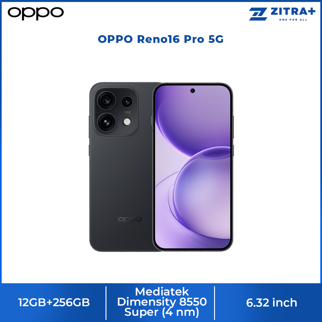 OPPO Reno16 Pro 5G 12GB+256GB | 4K Front Ultra Wide Portrait Video | 50MP Ultra Wide Selfie Camera | Smart & Smooth ColorOS 16