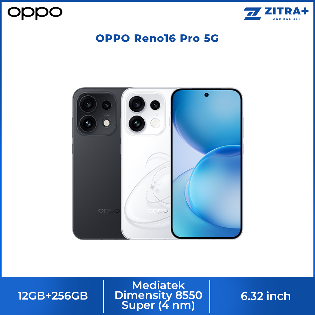 OPPO Reno16 Pro 5G 12GB+256GB | 4K Front Ultra Wide Portrait Video | 50MP Ultra Wide Selfie Camera | Smart & Smooth ColorOS 16
