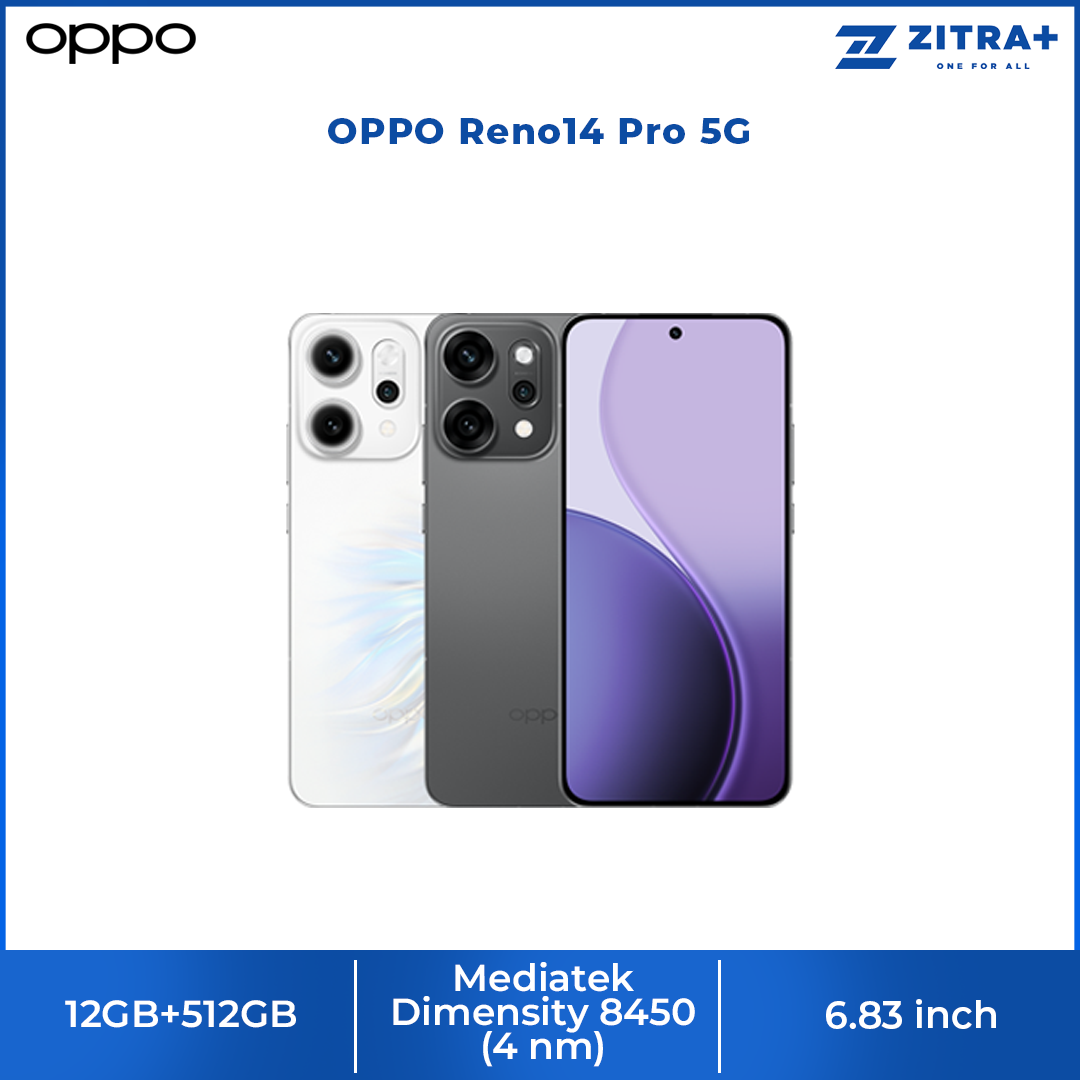 OPPO Reno14 Pro 5G | Al-Enhanced 4K HDR Video | 6200mAh Large Battery 80W SUPERVOOCTM | 50MP 3.5xTelephoto | 50MP Ultra-Wide Camera