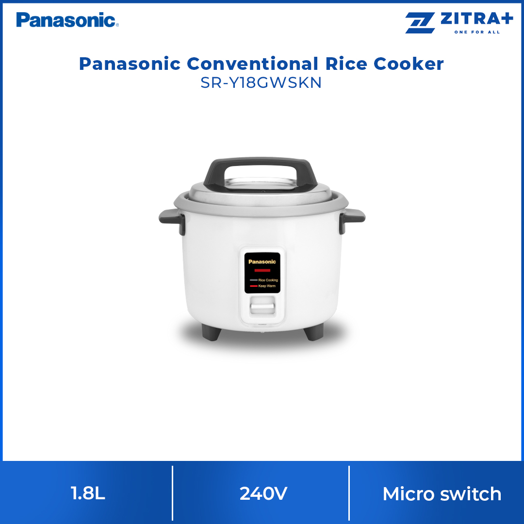 Panasonic 1.8L Conventional Rice Cooker SR-Y18GWSKN/ SR-Y18GASKN/ SR-Y18GLSKN | Micro switch & Thermal fuse | Rust Proof
