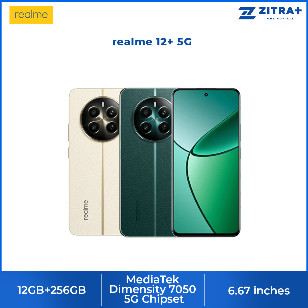 realme 12+ 5G 12GB+256GB | 120Hz Smooth AMOLED Display | realme UI 5.0 | Rainwater Smart Touch | Smartphone with 1 Year Warranty