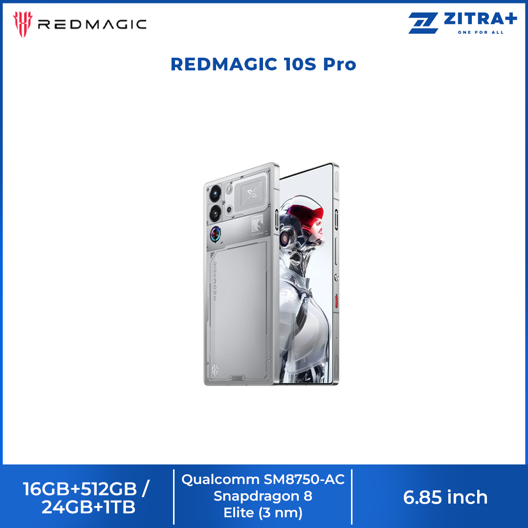 REDMAGIC 10S Pro | Qualcomm Snapdragon 8 Elite | 7,050 mAh Battery Capacity | 80W Fast Charging | 10-layer ICE-X Cooling System