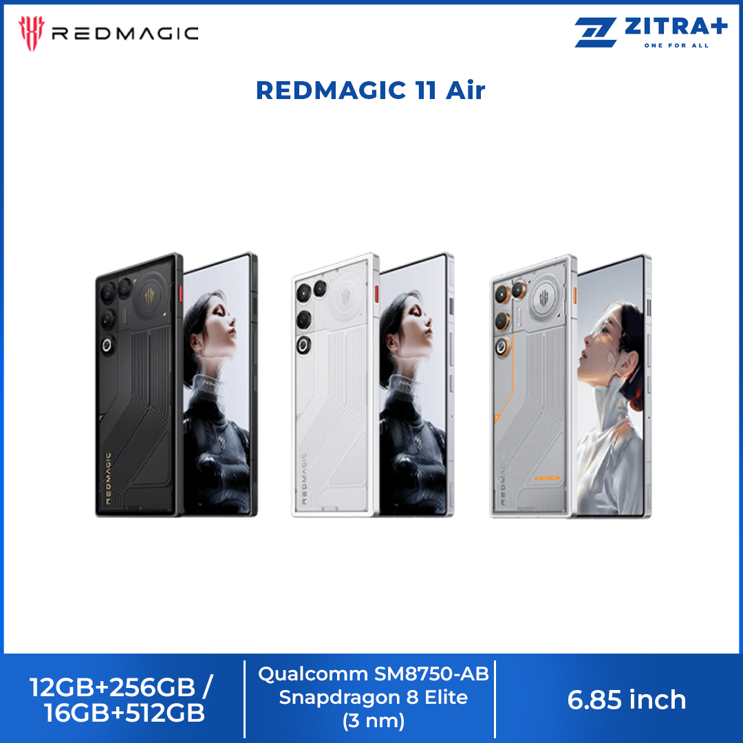 REDMAGIC 11 Air 12GB+256GB / 16GB+512GB |  Snapdragon 8 Elite | 7,000mAh | 144Hz full-screen display and ultra-responsive 520Hz shoulder triggers