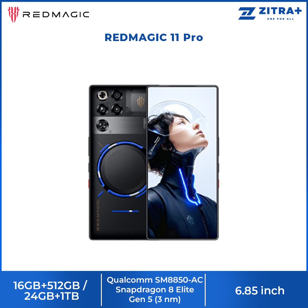 REDMAGIC 11 Pro | Snapdragon 8 Elite Gen 5 | AMOLED Display 144Hz Refresh Rate | 7500mAh Battery | 80W Fast Charging