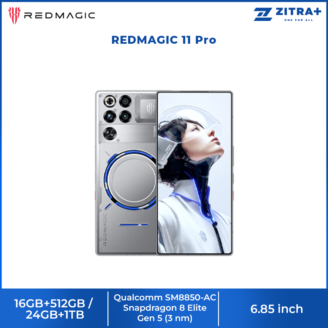REDMAGIC 11 Pro | Snapdragon 8 Elite Gen 5 | AMOLED Display 144Hz Refresh Rate | 7500mAh Battery | 80W Fast Charging