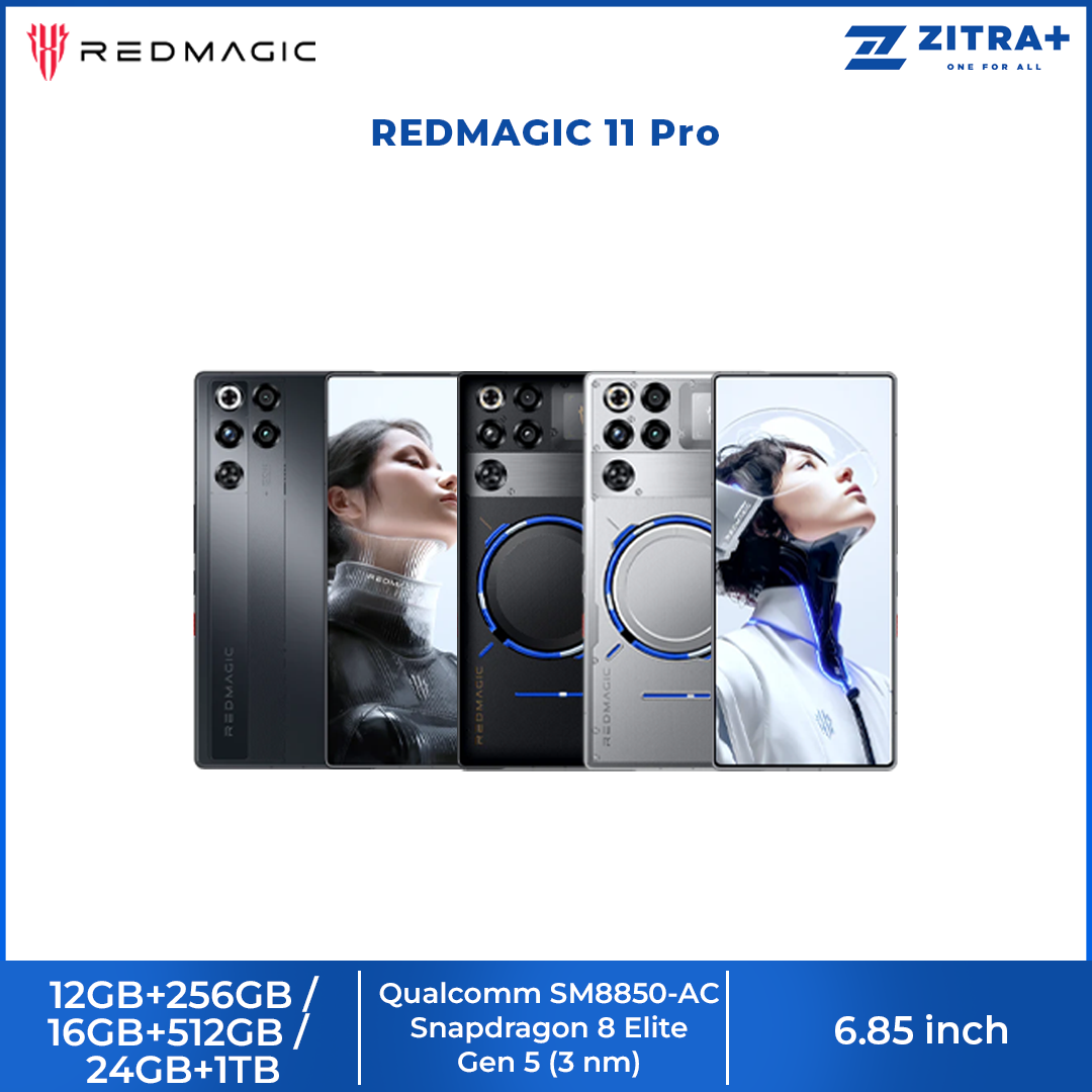 REDMAGIC 11 Pro | Snapdragon 8 Elite Gen 5 | AMOLED Display 144Hz Refresh Rate | 7500mAh Battery | 80W Fast Charging