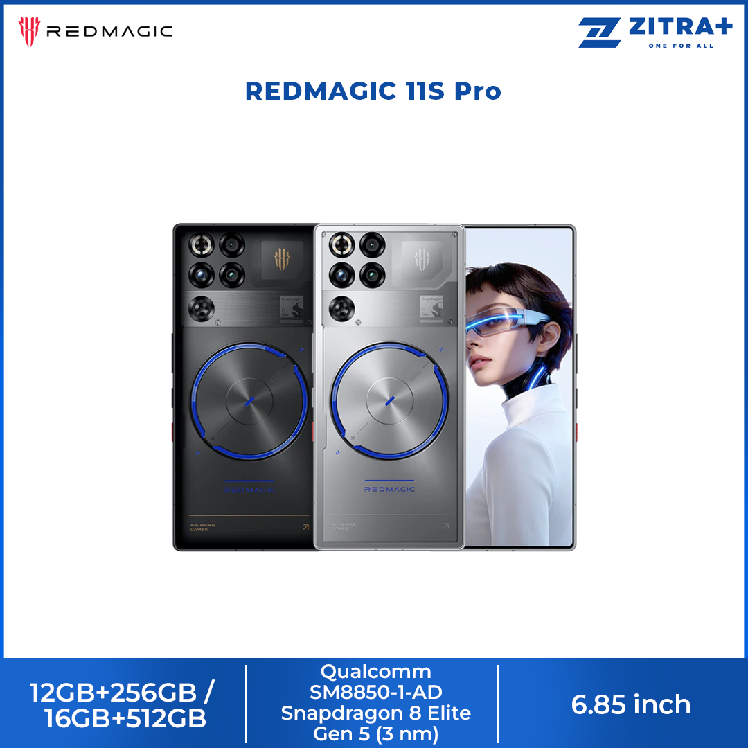 REDMAGIC 11S Pro 12GB+256GB / 16GB+512GB |Snapdragon 8 Elite Gen 5 | Reinforced AquaCore Cooling | 7,500mAh large battery, 80W wired & wireless charging 