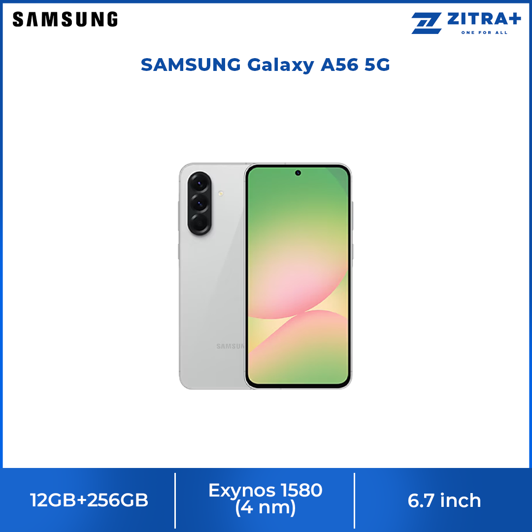 SAMSUNG Galaxy A56 5G 12GB+256GB | Exynos 1580 (4 nm) | 6.7 inches, Super AMOLED | 50MP Main Camera | Li-Po 5000 mAh
