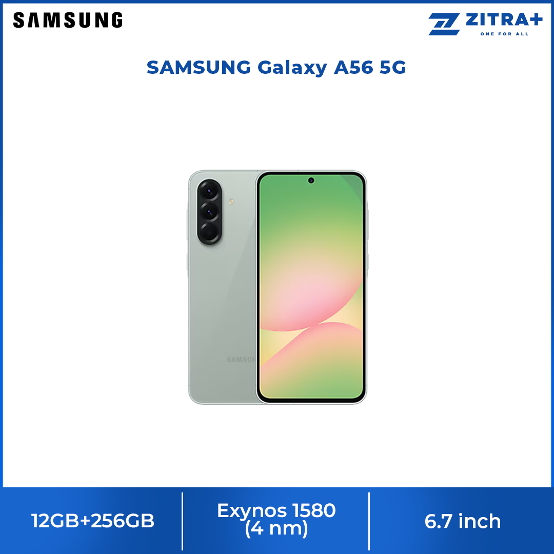 SAMSUNG Galaxy A56 5G 12GB+256GB | Exynos 1580 (4 nm) | 6.7 inches, Super AMOLED | 50MP Main Camera | Li-Po 5000 mAh
