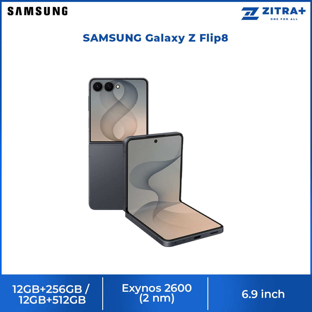 SAMSUNG Galaxy Z Flip8 12GB+256GB / 12GB+512GB | 6.9 inch, Foldable Dynamic | 50MP Rear Camera | Exynos 2600 (2 nm) | Android 17, One UI 9 | Li-Po 4300mAh, 25W Fast Charge