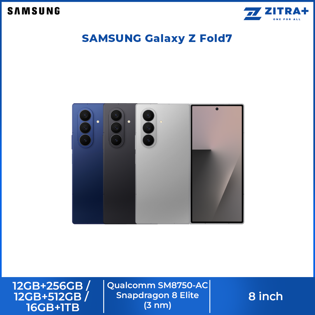 SAMSUNG Galaxy Z Fold7 | 200 MP Ultra Camera | Snapdragon 8 Elite | 8" Foldable Dynamic LTPO AMOLED 2X Display
