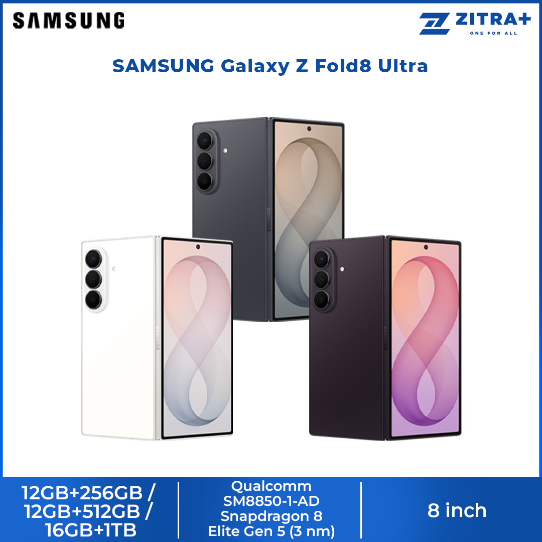 SAMSUNG Galaxy Z Fold8 Ultra 12GB+256GB / 12GB+512GB / 16GB+1TB | Snapdragon® 8 Elite Gen 5 | 5000 mAh | Galaxy AI |2504 x 2256 QXGA+ Dynamic AMOLED 2X