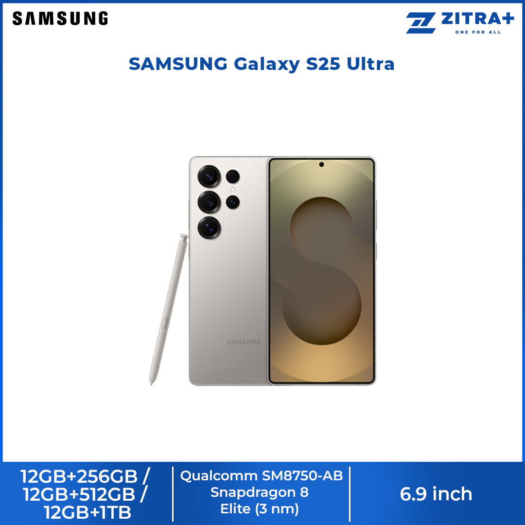 SAMSUNG Galaxy S25 Ultra | Qualcomm SM8750-AB Snapdragon 8 Elite |  Galaxy AI | 200 MP Camera | 5000 mAh Battery