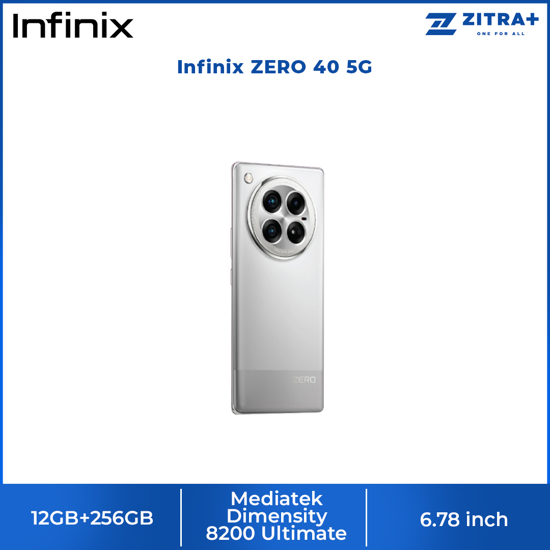 Infinix ZERO 40 5G 12GB+256GB | Android 14 XOS 14.5 | 6.78 inches, FHD+ With Curved Screen | Front & Rear 4K Vlog