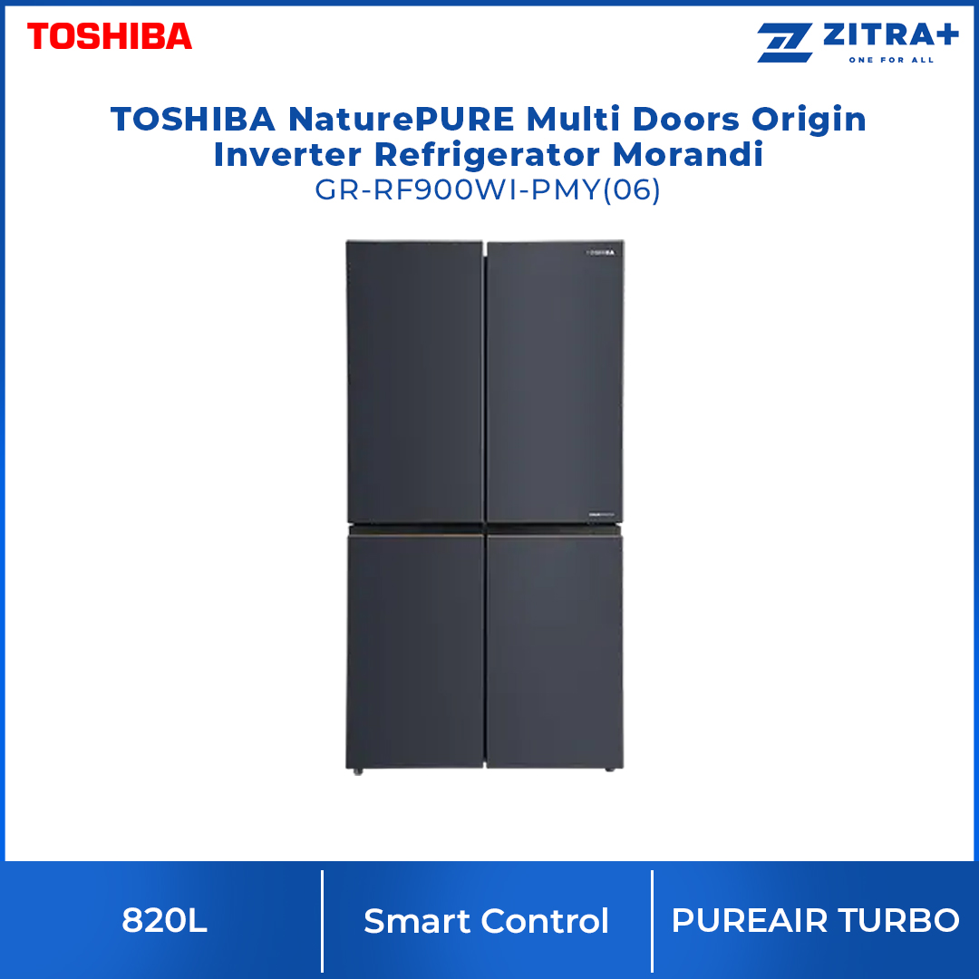 TOSHIBA 820L NaturePURE Multi Doors Origin Inverter Refrigerator GR-RF900WI-PMY(06) | NaturePURE | Roomy Storage | Extra Fresh