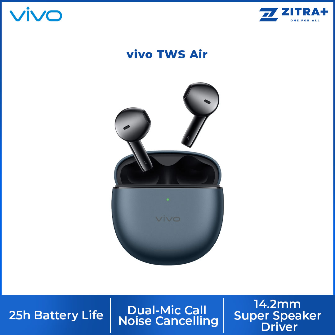 vivo TWS Air | 25h Battery Life | Comfortable curvature all around |  DeepX 2.0 Sound Effect | Stable Bluetooth 5.2 Connection | Earbuds with 1 Year Warranty