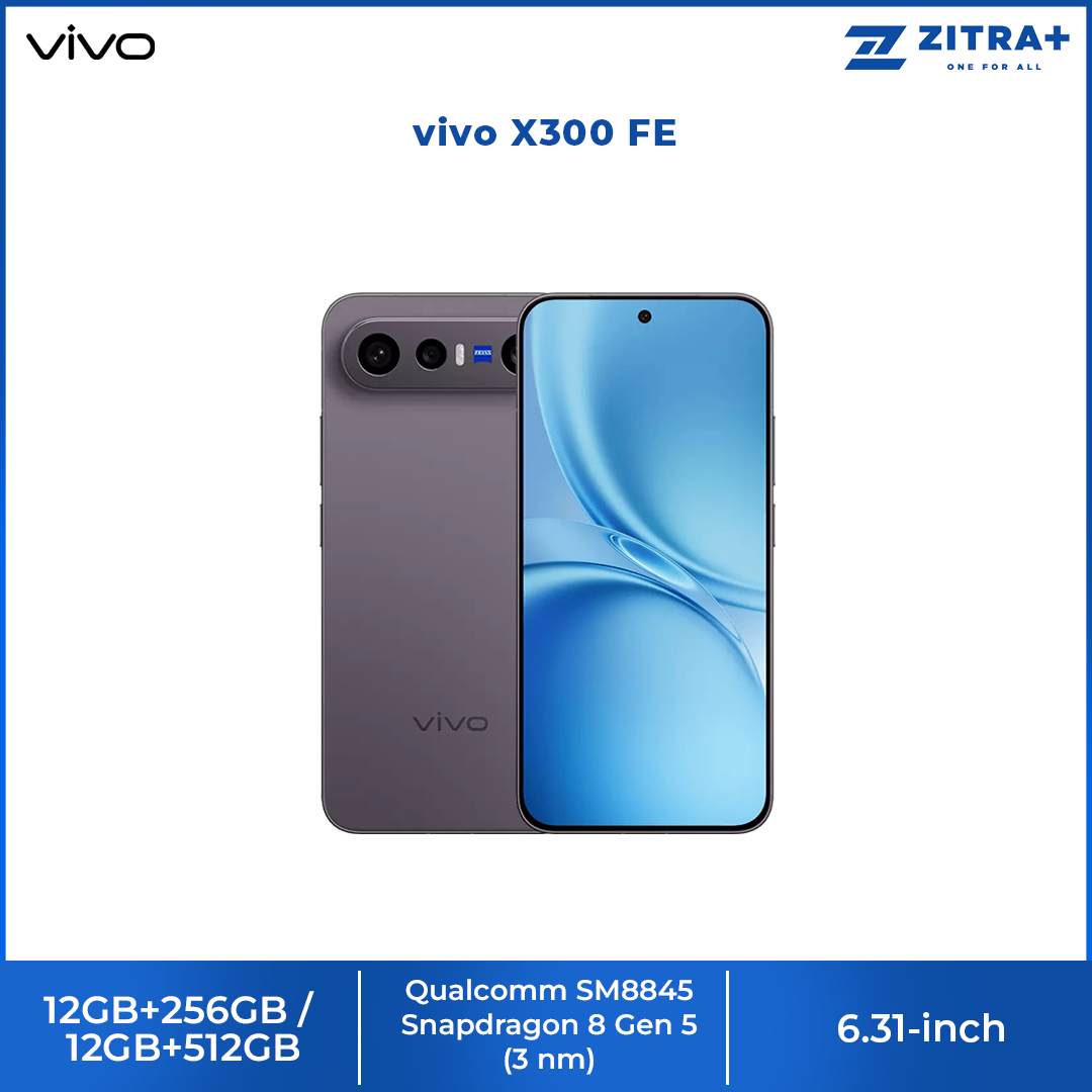 vivo X300 FE 12GB+256GB / 12GB+512GB | Qualcomm Snapdragon 8 Gen 5 | 6500mAh BlueVolt Battery | Pro Video | 90W FlashCharge