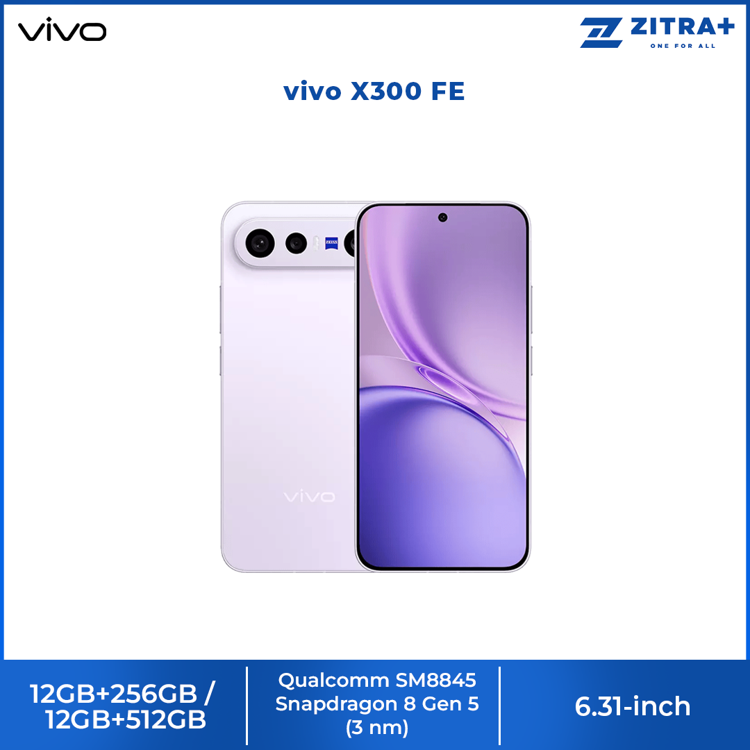 vivo X300 FE 12GB+256GB / 12GB+512GB | Qualcomm Snapdragon 8 Gen 5 | 6500mAh BlueVolt Battery | Pro Video | 90W FlashCharge