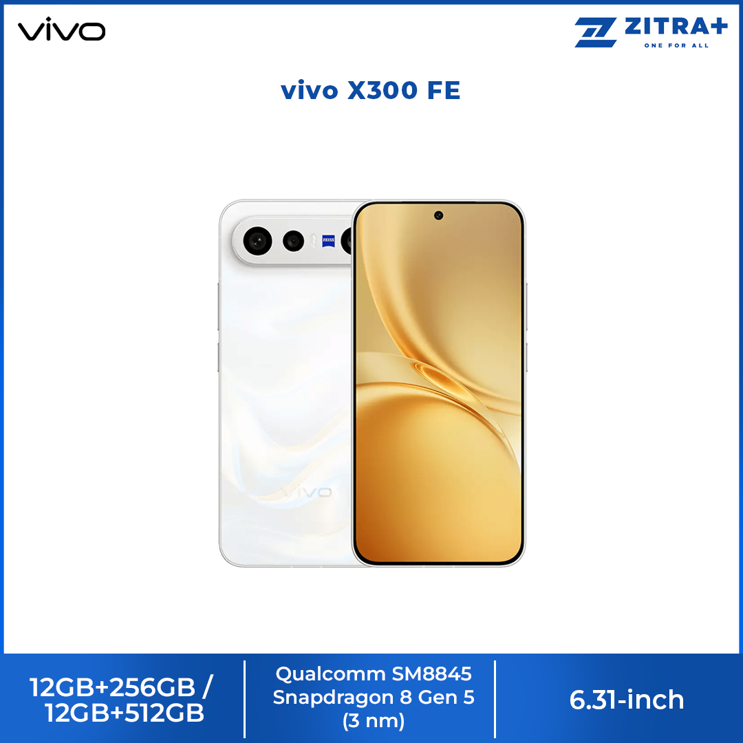 vivo X300 FE 12GB+256GB / 12GB+512GB | Qualcomm Snapdragon 8 Gen 5 | 6500mAh BlueVolt Battery | Pro Video | 90W FlashCharge