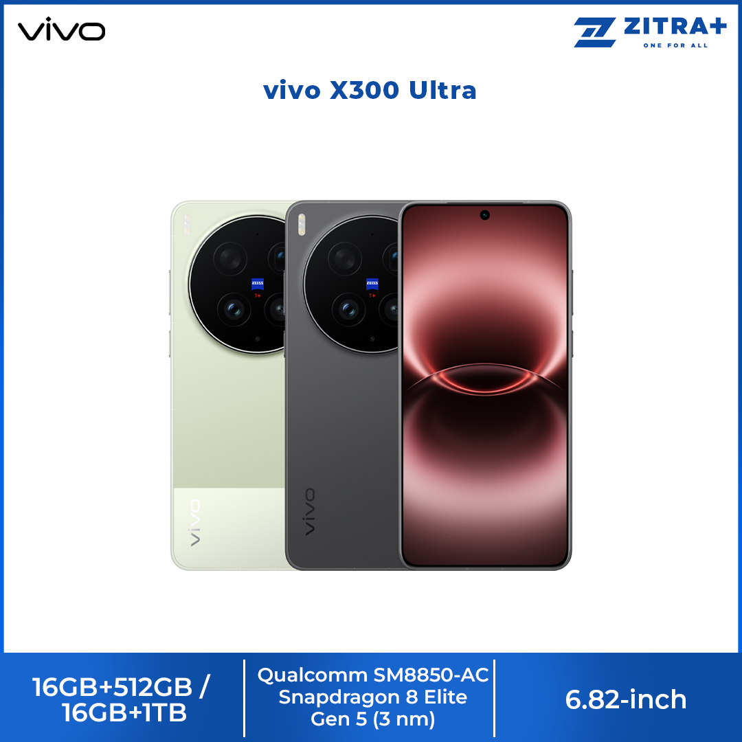 vivo X300 Ultra 16GB+512GB / 16GB+1TB | 6.82-inch, LTPO AMOLED | 200MP Rear Camera | Qualcomm SM8850-AC Snapdragon 8 Elite Gen 5 (3 nm) | Li-Po 6600 mAh, 100W FlashCharge