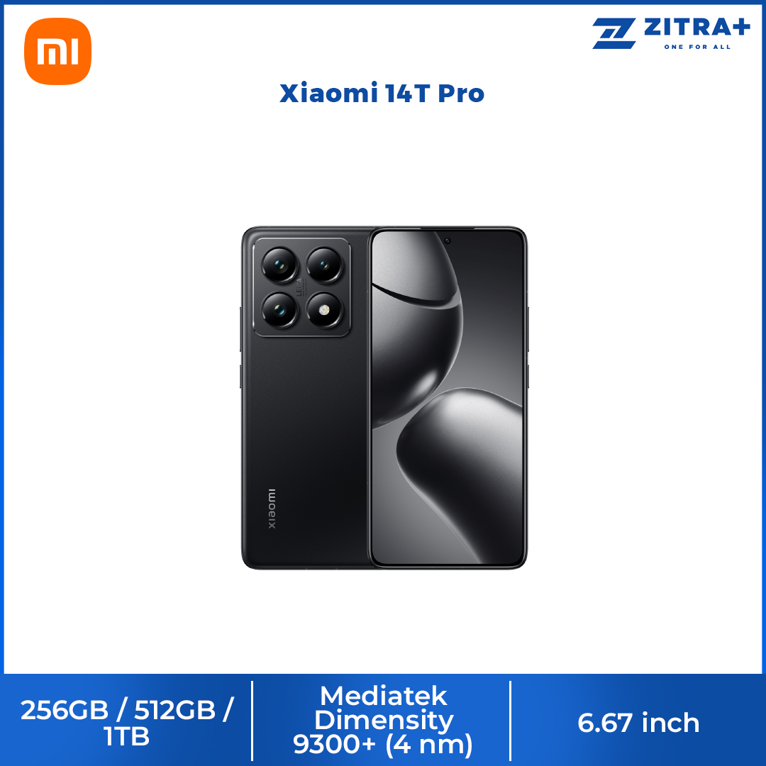 Xiaomi 14T Pro 12GB+256GB/512GB/1TB | 6.67" Screen | Dual SIM | Leica Lens | Android 14, HyperOS