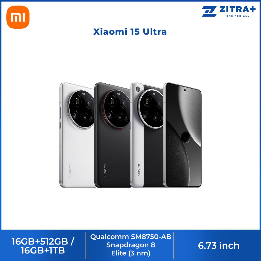 Xiaomi 15 Ultra 16GB+512GB/ 16GB+1TB | Qualcomm SM8750-AB Snapdragon 8 Elite (3 nm) | 6.73 inches, LTPO AMOLED | 200MP Camera | Li-Po 5410 mAh, 90W HyperCharge